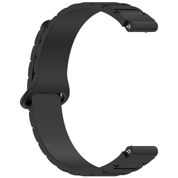 12mm Magnetic Watch Band Silicone Strap Compatible with 12mm Metal Frame / Connectors - Black