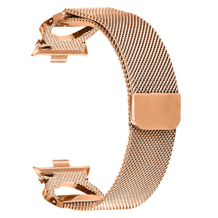 For Xiaomi Redmi Watch 4 Watch Band Milanese Metal Strap Rhinestone Decor - Rose Gold