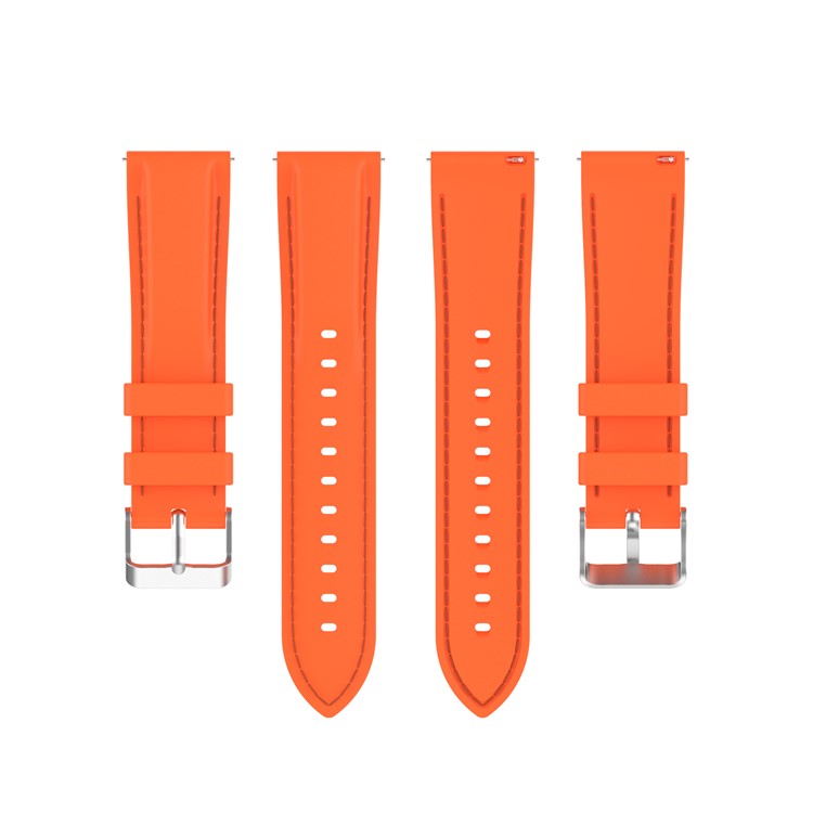 20mm Silicone Watchband Wrist Strap Replacement for Samsung Galaxy Watch4 Classic 46mm 42mm/Watch4 44mm 40mm/Galaxy Watch3 41mm/Amazfit GTS2 - Orange