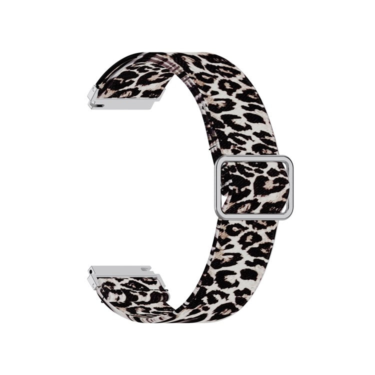 22mm Adjustable Printing Watchband Strap Replacement for Samsung Galaxy Watch3 45mm / Huawei Watch GT 2 Pro - Leopard