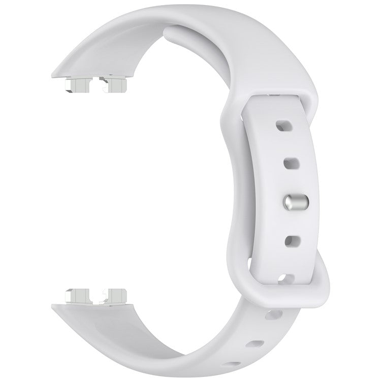 Silicone Watch Strap for Huawei Band 10 / 9 / 9 NFC / 8 / 8 NFC Butterfly Buckle Adjustable Replacement Band - Light Grey