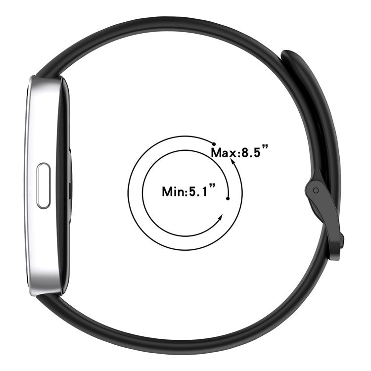 For Huawei Band 10 Replacement Watch Strap Soft Silicone Glossy Wristband - White