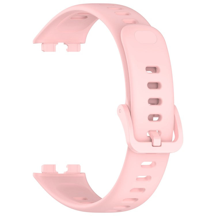 For Huawei Band 10 Replacement Watch Strap Soft Silicone Glossy Wristband - Pink