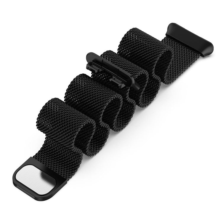 For Huawei Band 10 Magnetic Milanese Metal Watch Strap Stainless Steel Replacement Band - Grey