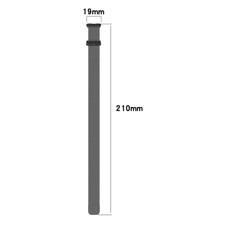 For Huawei Band 10 Magnetic Milanese Metal Watch Strap Stainless Steel Replacement Band - Grey