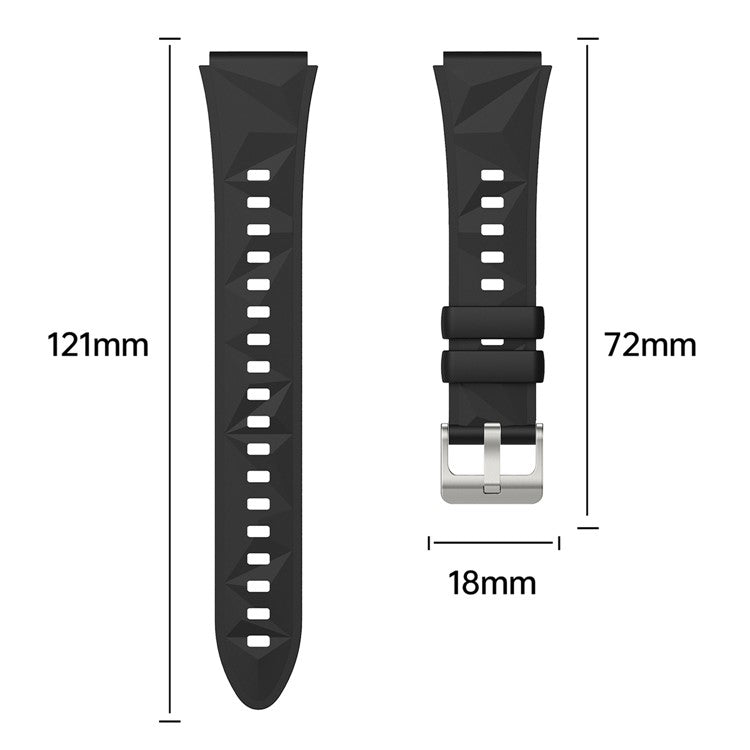 Watch Band for Huawei Watch GT 5 Pro 42mm / GT 5 41mm / GT 4 41mm Silicone Adjustable Strap - Black