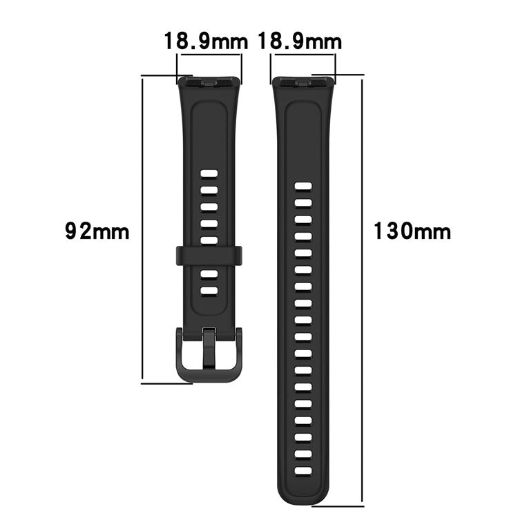 Silicone Watch Strap for Huawei Band 10 NFC / 10 / 9 NFC / 9 / 8 NFC / 8 Glossy Replacement Band - Orange