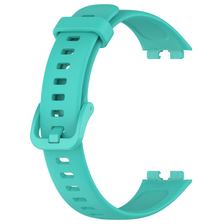Silicone Watch Strap for Huawei Band 10 NFC / 10 / 9 NFC / 9 / 8 NFC / 8 Glossy Replacement Band - Teal