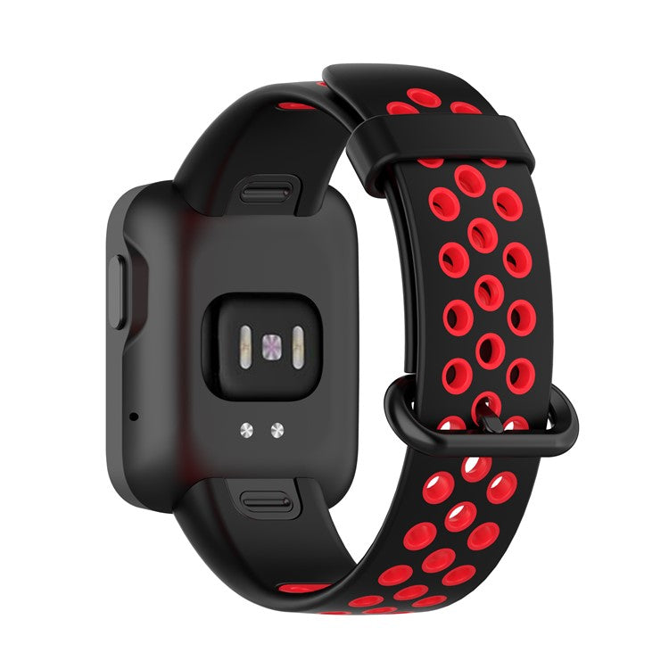 Bi-color Silicone Smart Watch Band for Xiaomi Redmi Watch / Mi Watch Lite - Black/Red