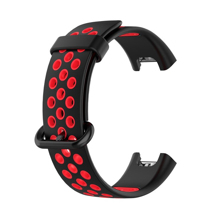 Bi-color Silicone Smart Watch Band for Xiaomi Redmi Watch / Mi Watch Lite - Black/Red