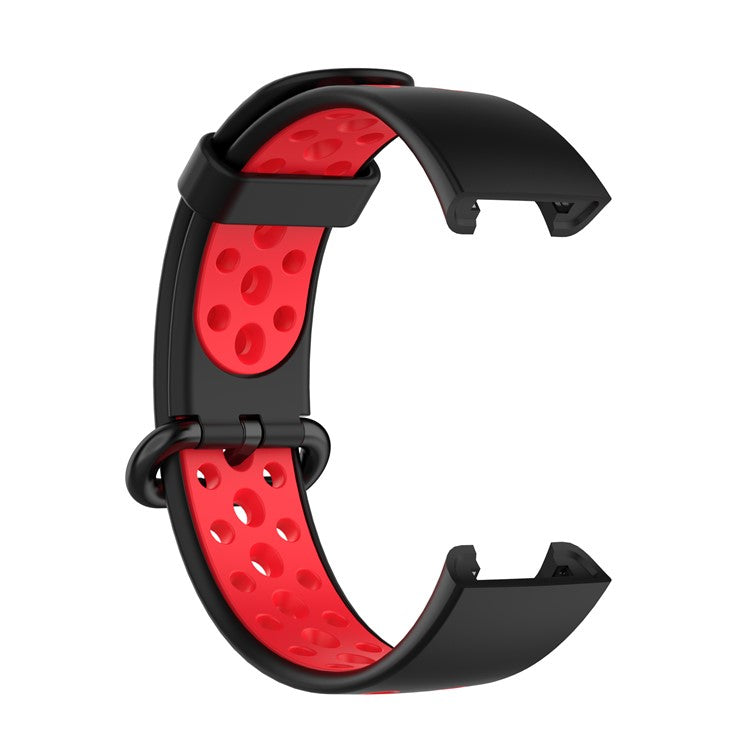 Bi-color Silicone Smart Watch Band for Xiaomi Redmi Watch / Mi Watch Lite - Black/Red