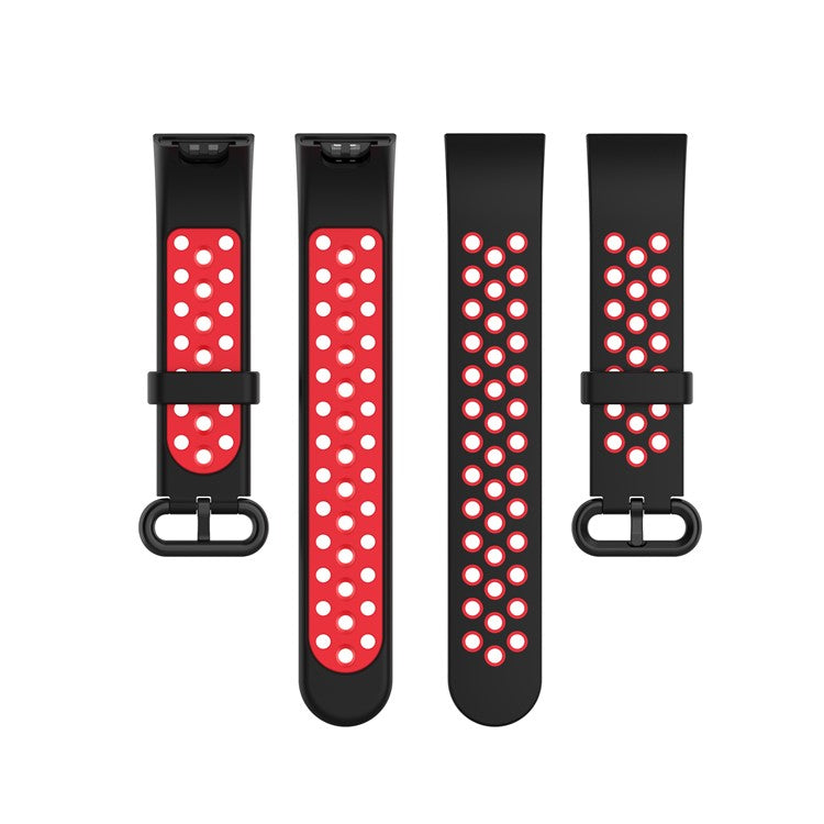 Bi-color Silicone Smart Watch Band for Xiaomi Redmi Watch / Mi Watch Lite - Black/Red