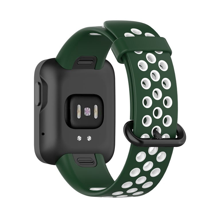 Bi-color Silicone Smart Watch Band for Xiaomi Redmi Watch / Mi Watch Lite - Green/White