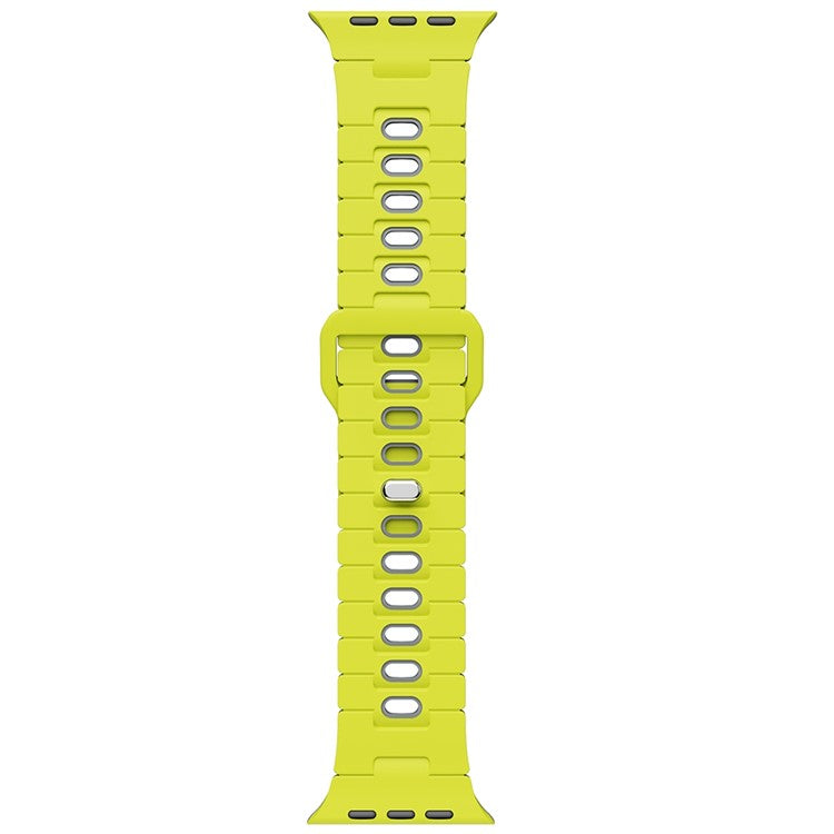 Watch Band for Apple Watch Series 10 9 8 7 SE 6 5 4 3 2 1 42mm 41mm 40mm 38mm Dual Color Silicone Strap - Lime+Grey