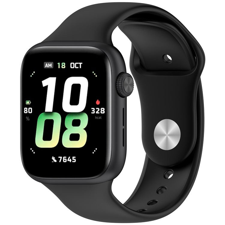 For Honor Watch 5 Silicone Watch Band Reverse Buckle Wrist Strap - Black