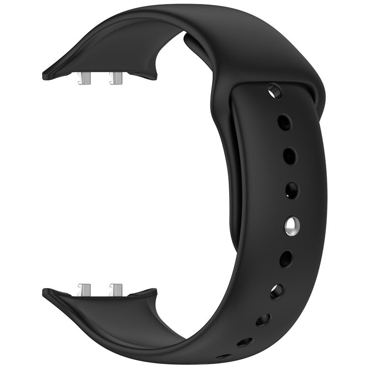 For Honor Watch 5 Silicone Watch Band Reverse Buckle Wrist Strap - Black