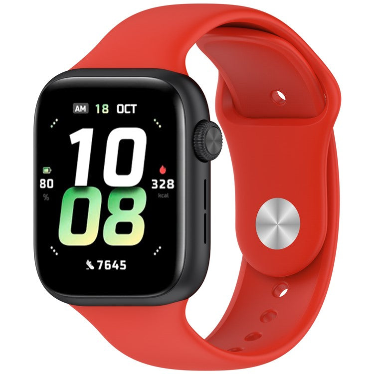 For Honor Watch 5 Silicone Watch Band Reverse Buckle Wrist Strap - Red