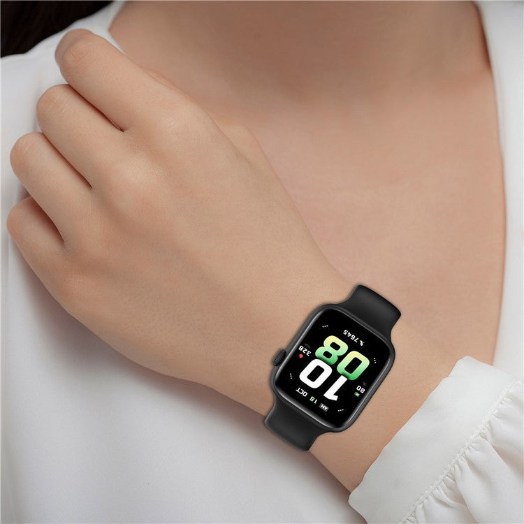 For Honor Watch 5 Silicone Watch Band Reverse Buckle Wrist Strap - Red