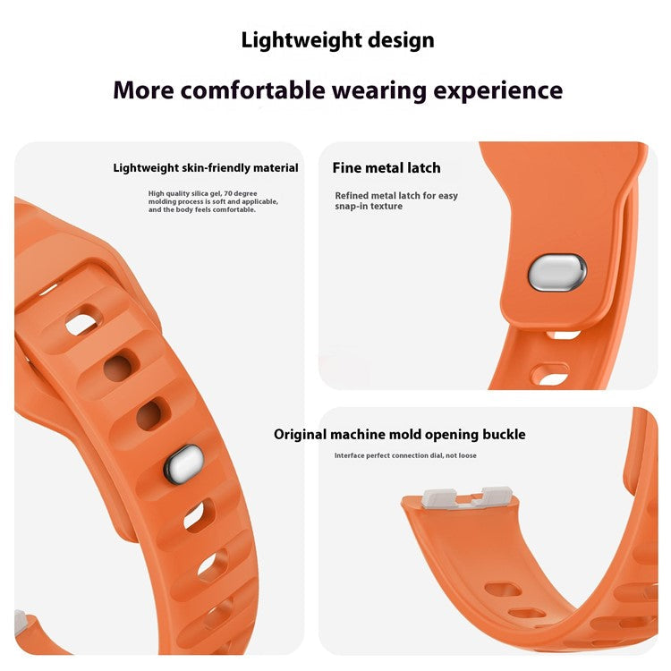 Silicone Strap for Huawei Band 10 NFC / 10 / 9 NFC / 9 / 8 NFC / 8 Smart Bracelet Reverse Buckle Groove Design Band - White