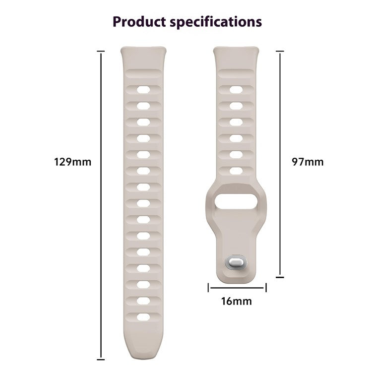 Silicone Strap for Huawei Band 10 NFC / 10 / 9 NFC / 9 / 8 NFC / 8 Smart Bracelet Reverse Buckle Groove Design Band - White