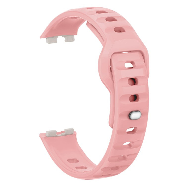 Silicone Strap for Huawei Band 10 NFC / 10 / 9 NFC / 9 / 8 NFC / 8 Smart Bracelet Reverse Buckle Groove Design Band - Pink