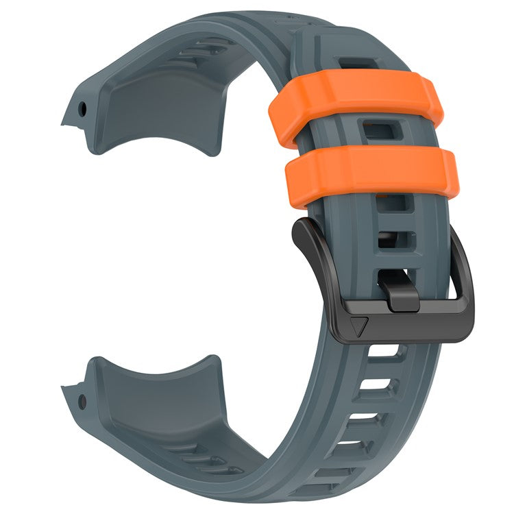 For Garmin Instinct 3 45mm Watch Band 22mm Silicone Replacement Strap - Twilight Blue + Orange