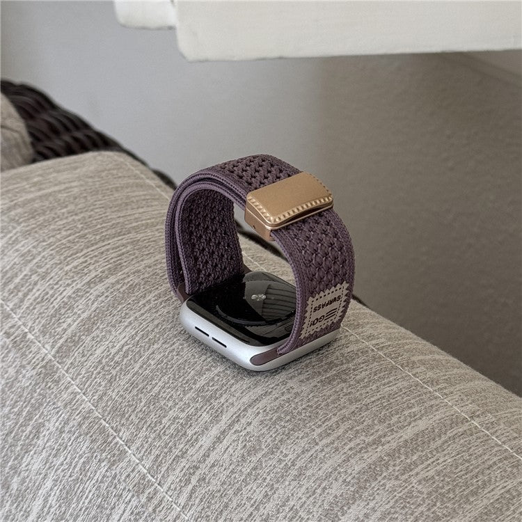 Watch Band For Apple Watch Series 10 9 8 7 SE (2023) SE (2022) SE 3 2 1 42mm 41mm 40mm 38mm Nylon Sport Breathable Strap - Smoky Purple