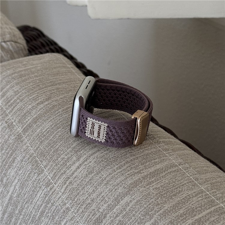 Watch Band For Apple Watch Series 10 9 8 7 SE (2023) SE (2022) SE 3 2 1 42mm 41mm 40mm 38mm Nylon Sport Breathable Strap - Smoky Purple