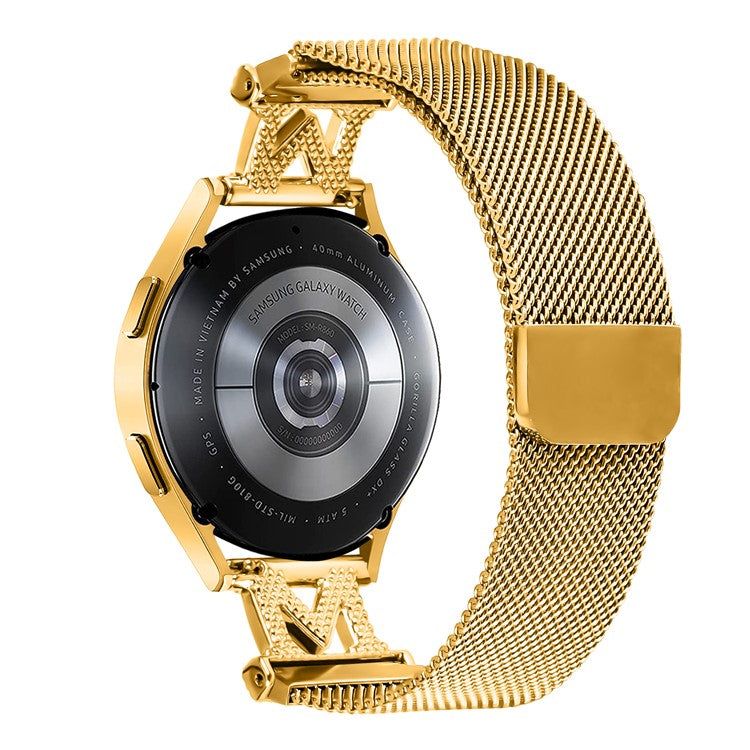 M-Type Milanese Bands For Huawei Watch GT 3 Pro 43mm Stainless Steel Metal Strap - Gold