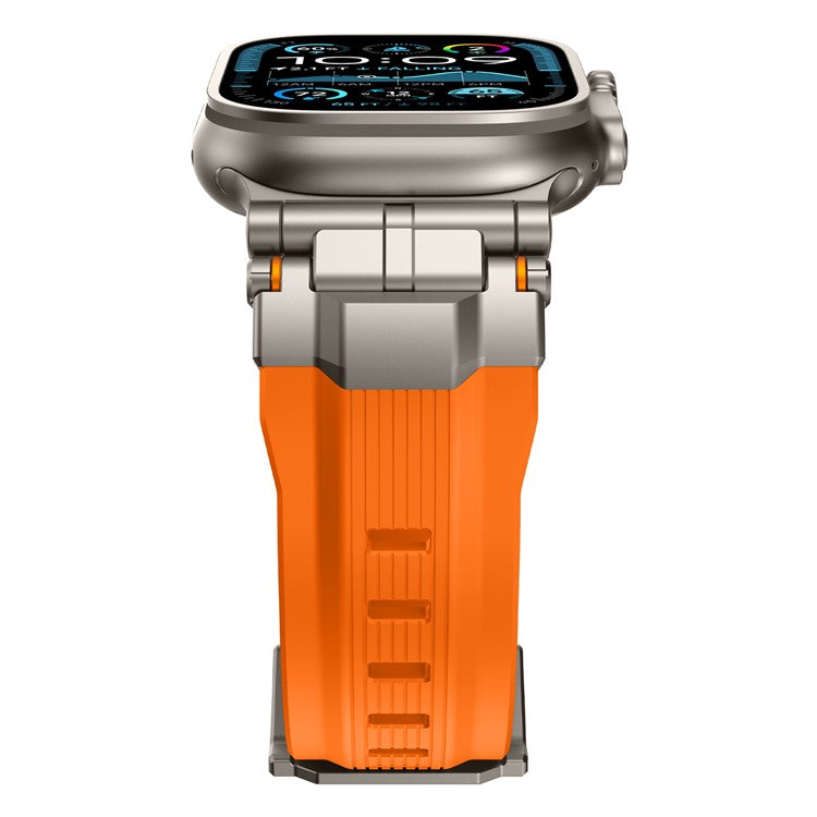 Silicone Watch Band For Apple Watch Series 10 Ultra 9 8 7 SE 6 5 4 3 2 1 46mm 49mm 45mm 44mm 42mm Wrist Strap - Orange