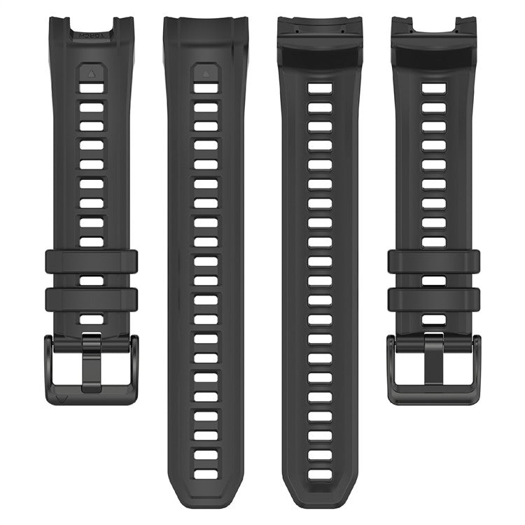 22mm Silicone Strap For Garmin Instinct 3 Solar  /  Instinct 3 AMOLED 45mm Replacement Watch Band - Black