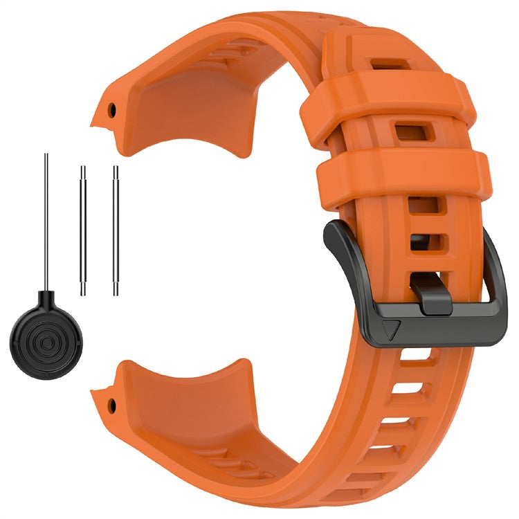 22mm Silicone Strap For Garmin Instinct 3 Solar  /  Instinct 3 AMOLED 45mm Replacement Watch Band - Dark Orange