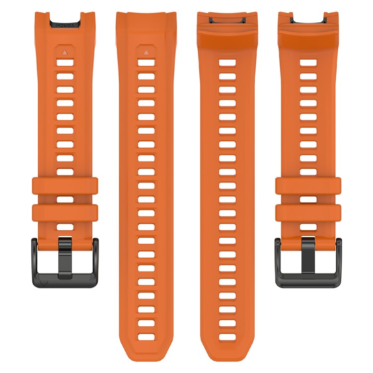 22mm Silicone Strap For Garmin Instinct 3 Solar  /  Instinct 3 AMOLED 45mm Replacement Watch Band - Dark Orange