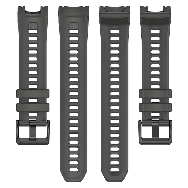 22mm Silicone Strap For Garmin Instinct 3 Solar  /  Instinct 3 AMOLED 45mm Replacement Watch Band - Dark Grey
