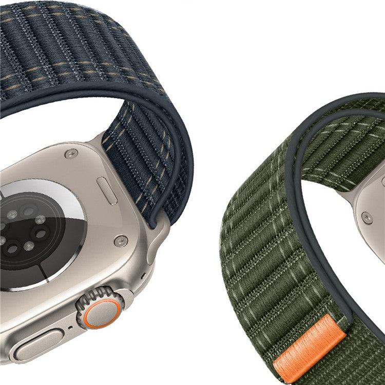 22mm Watchband For Garmin Fenix 8 (47mm) / 7 / 6 / 5 Bands Titanium Nylon Loop Wrist Strap - Wine Red / Black