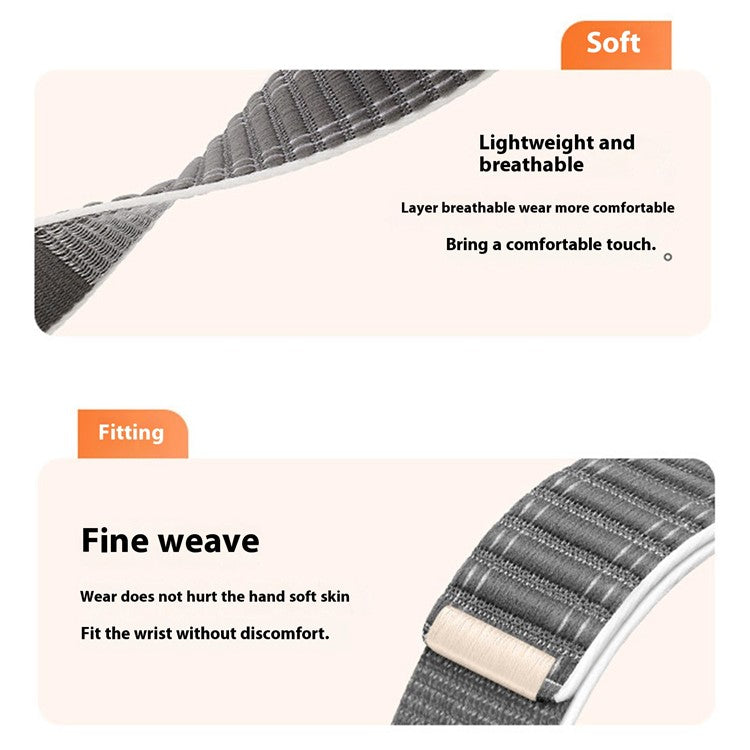 22mm Watchband For Garmin Fenix 8 (47mm) / 7 / 6 / 5 Bands Titanium Nylon Loop Wrist Strap - Wine Red / Black