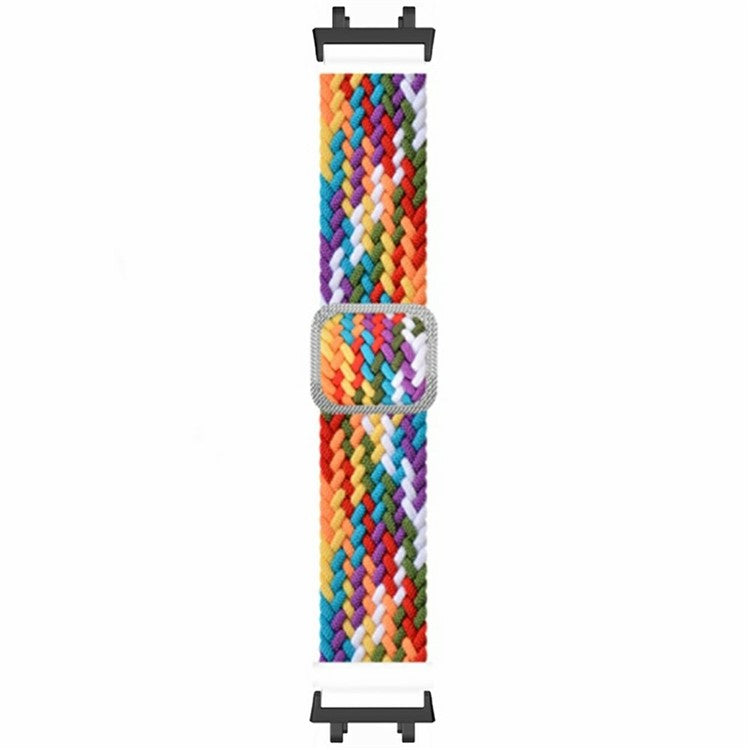 For Amazfit T-Rex 3 Bands Woven Fabric Elastic Watch Strap Replacement with PC Connector - Rainbow