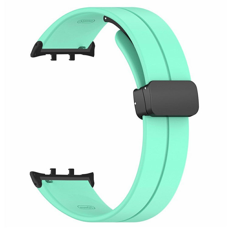 For Honor Watch 5 Bands Silicone Watch Strap with Magnetic Folding Clasp - Mint Green