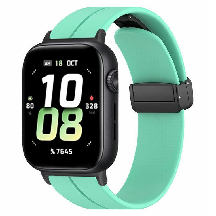 For Honor Watch 5 Bands Silicone Watch Strap with Magnetic Folding Clasp - Mint Green