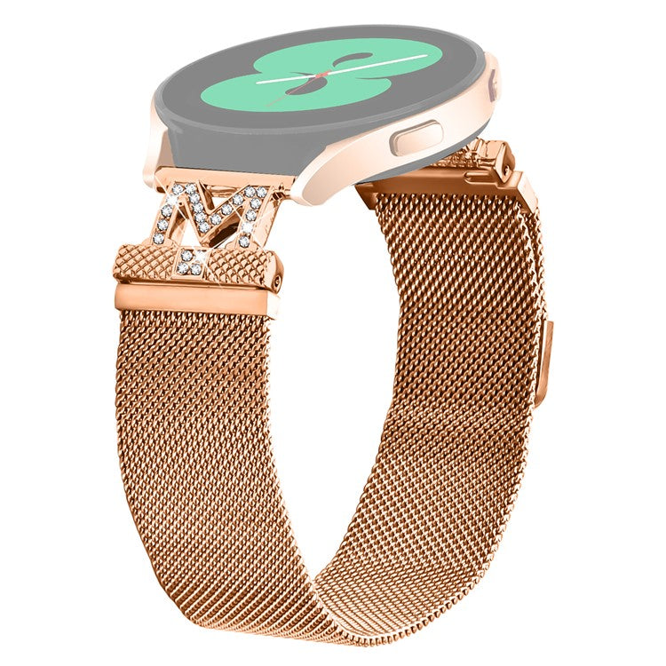 M-Type Milanese Bands for Huami Amazfit Bip 3 / Bip 3 Pro Stainless Steel Metal Strap - Rose Gold