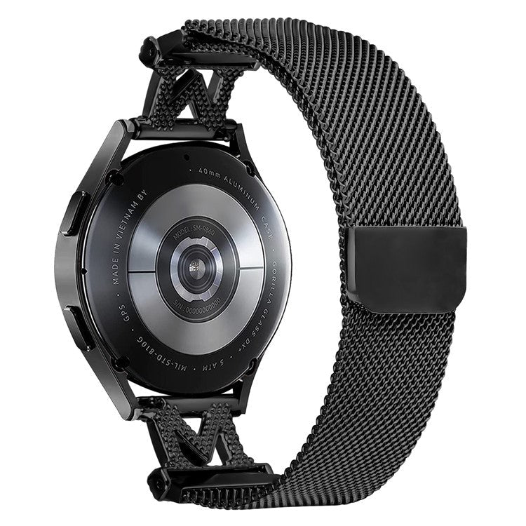 M-Type Milanese Bands for Huami Amazfit GTR Mini Stainless Steel Metal Strap - Black