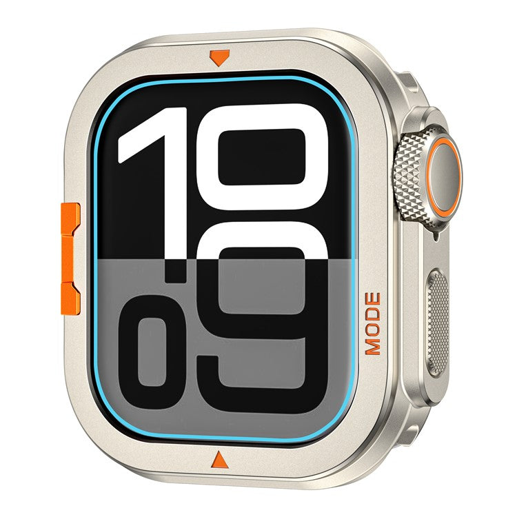 For Apple Watch Series 10 46mm Protective Case Drop Proof Metal + PC Watch Case Cover - Titanium