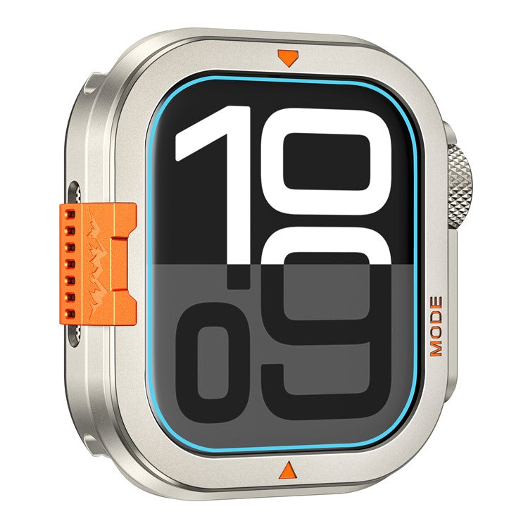 For Apple Watch Series 10 46mm Protective Case Drop Proof Metal + PC Watch Case Cover - Titanium