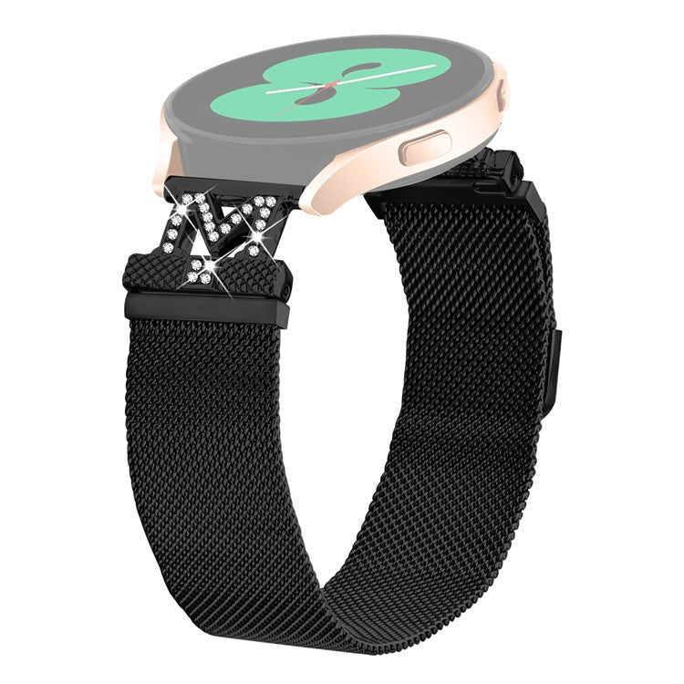 M-Type Milanese Bands for Verizon Gizmo Watch 1 Stainless Steel Metal Strap - Black