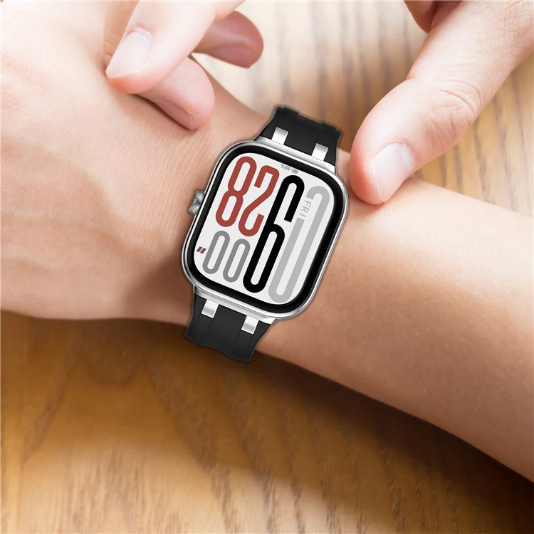 Silicone Watchband for Xiaomi Redmi Watch 5 / Watch 4 / Smart Band 9 Pro / 8 Pro Adjustable Wrist Strap - Navy Blue