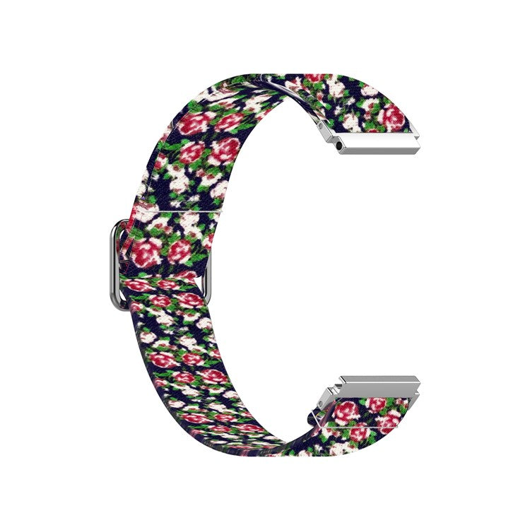 Pattern Printed Adjustable Nylon Smart Watch Replacement Strap Watchband 22mm for Samsung Galaxy Watch 46mm/Watch3 45mm - Blue/Rose