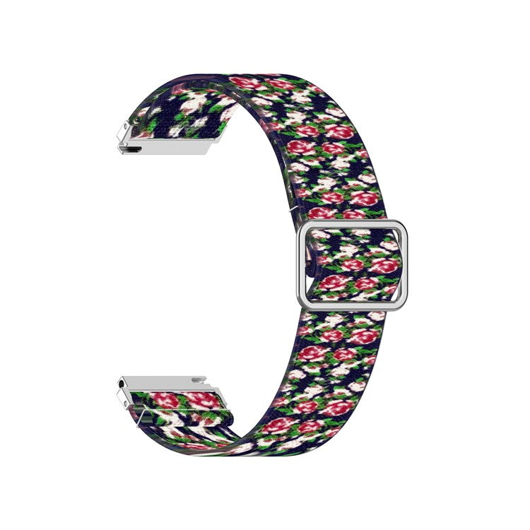 Pattern Printed Adjustable Nylon Smart Watch Replacement Strap Watchband 22mm for Samsung Galaxy Watch 46mm/Watch3 45mm - Blue/Rose