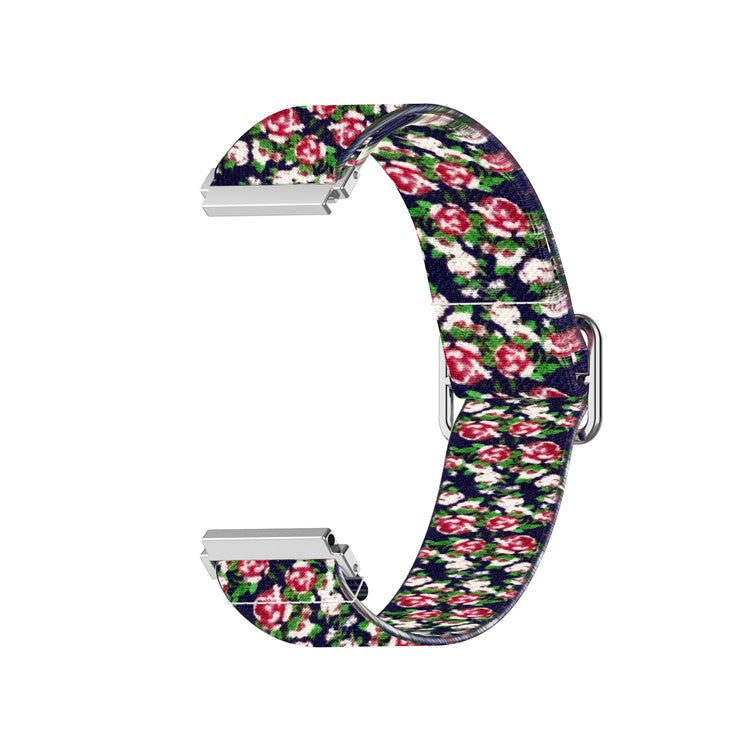 Pattern Printed Adjustable Nylon Smart Watch Replacement Strap Watchband 22mm for Samsung Galaxy Watch 46mm/Watch3 45mm - Blue/Rose