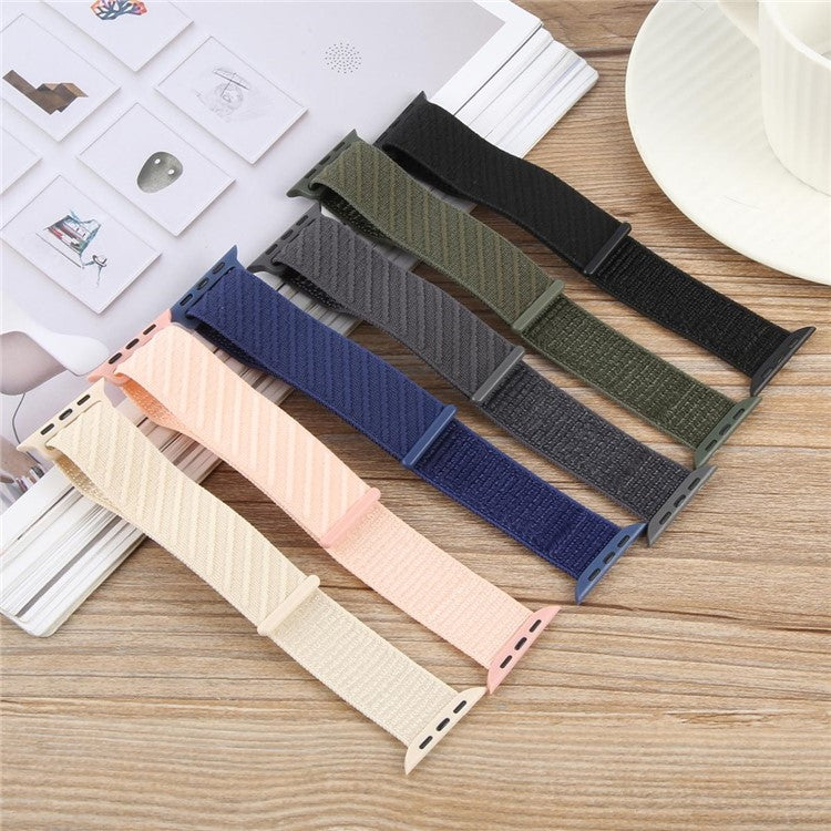 Watch Band For Apple Watch Series 10 Ultra 9 8 7 SE 6 5 4 3 2 1 46mm 49mm 45mm 44mm 42mm Nylon Sport Loop Strap - Starlight