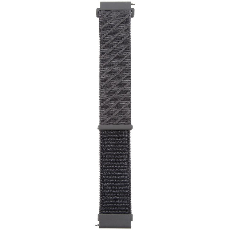 22mm Watch Band For Huawei Watch GT 5 Pro 46mm / GT 5 46mm / GT 4 46mm / Watch 4 / Samsung Galaxy Watch3 Nylon Loop Strap - Grey